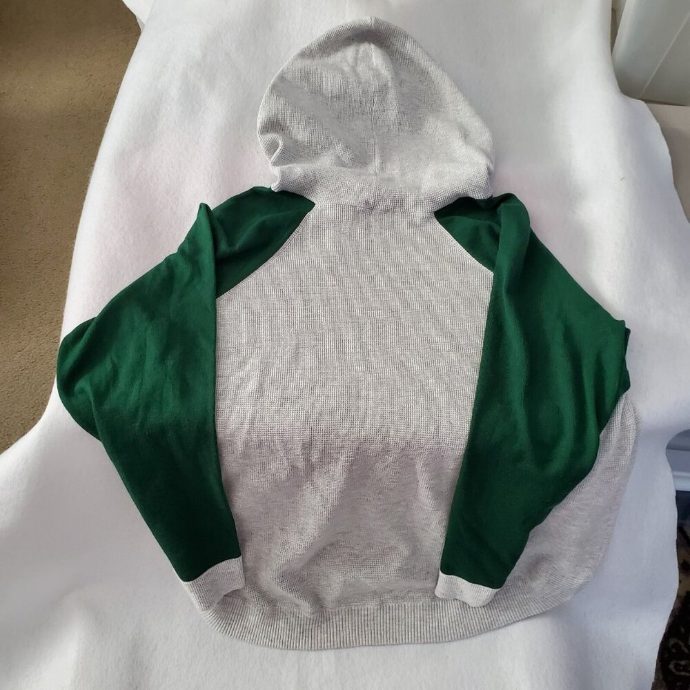 Evolution by Cyrus Gray Green Hoodie Waffle Knit Pullover Size XXL - Picture 6 of 7